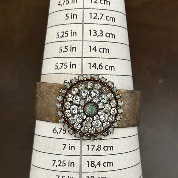 Liz Palacios S.F. Sterling Cuff Rhinestones - Picture 2 of 4